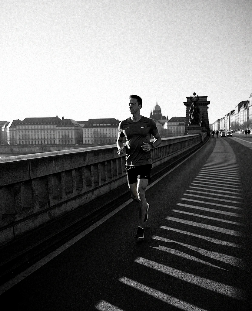 Urban morning in Budapest